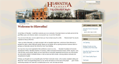 Desktop Screenshot of cityofhiawatha.org